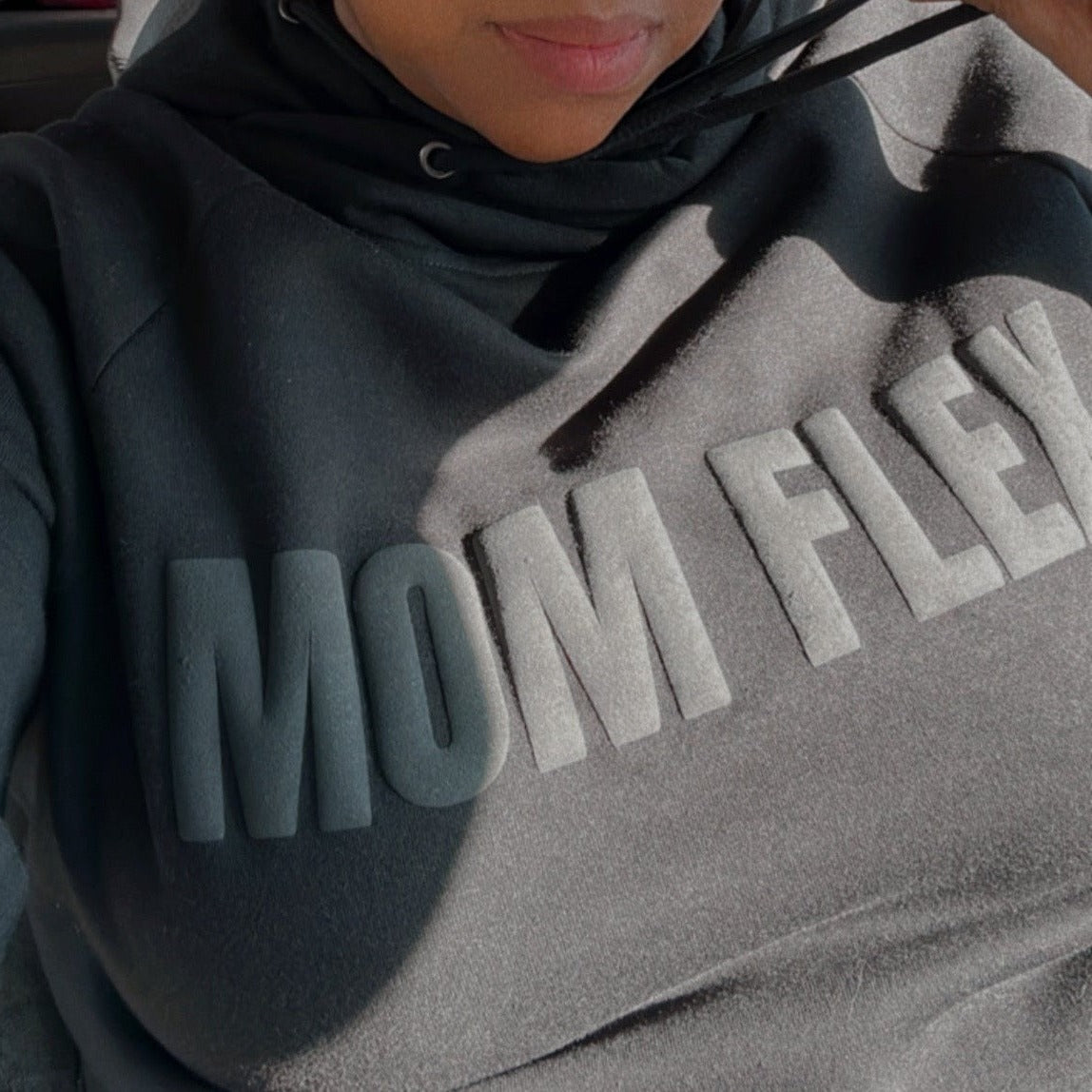 Black on Black Mom Flex Hoodie